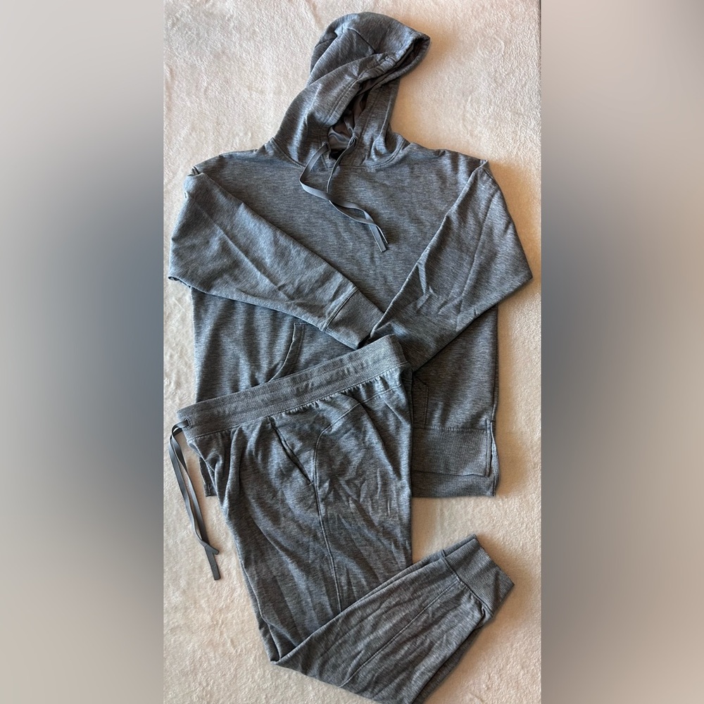 Athletic Works Gray Fleece Hoodie & Jogger Set